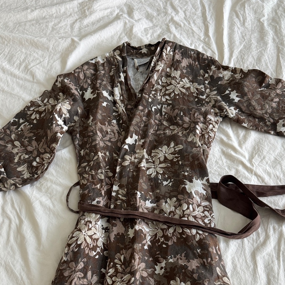 Parachute Brown and Cream Floral Garment